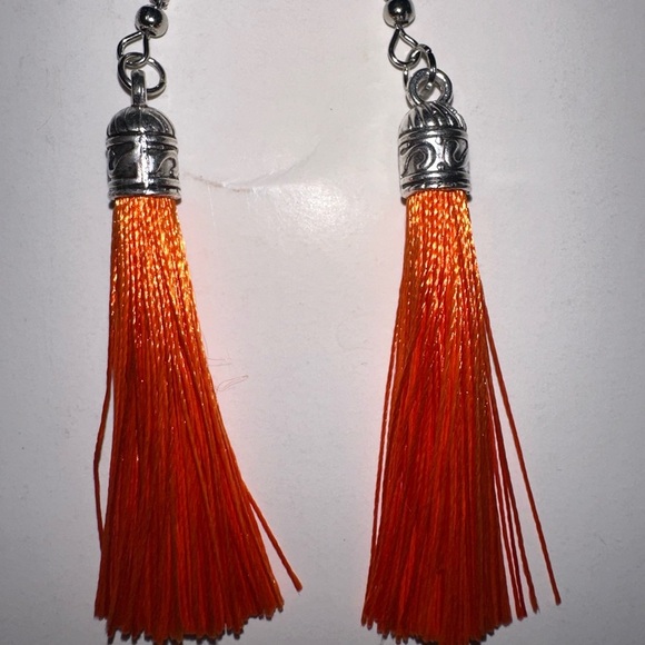Jewelry - Orange tassel earrings